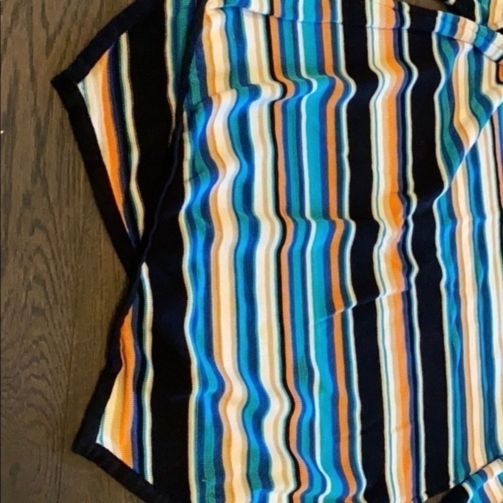 Joan Vass Handkerchief Hem Striped Sweater Size S - Picture 6 of 8